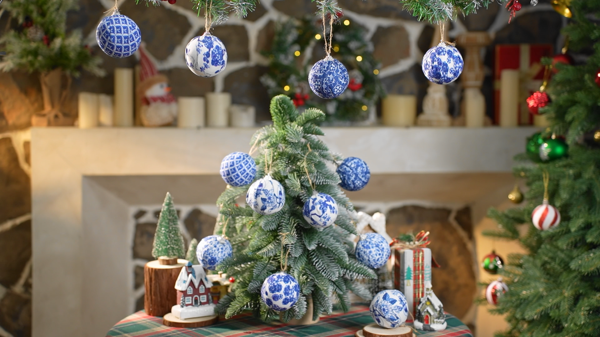Amazon.com: Preboun 12 Pcs Christmas Chinoiserie Ball Ornaments